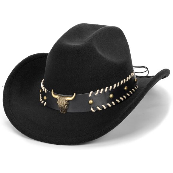 6778 Felt Fedora Western Cowboy Hat For Women Men